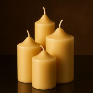 Hand-Poured Soy Wax Pillar Candle Set (4 pcs)