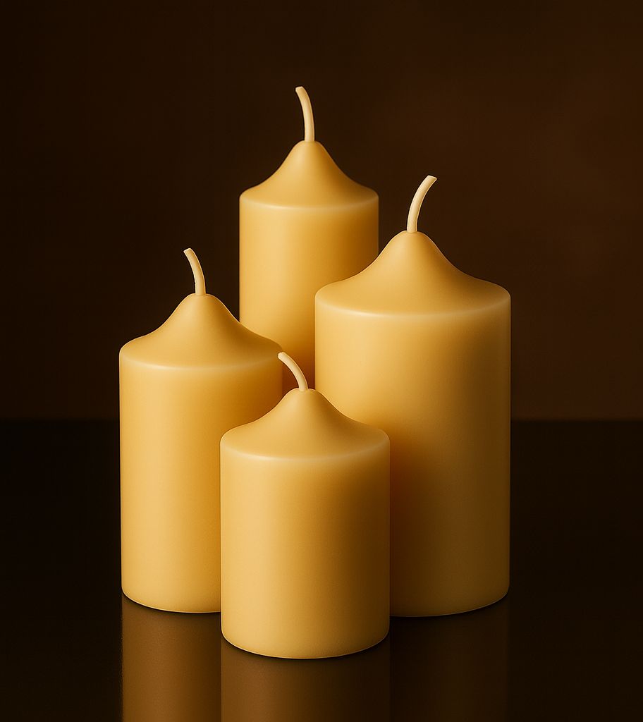 Hand-Poured Soy Wax Pillar Candle Set (4 pcs)