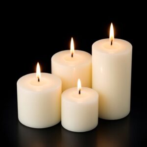 Hand-Poured Soy Wax Pillar Candle Set (4 pcs)